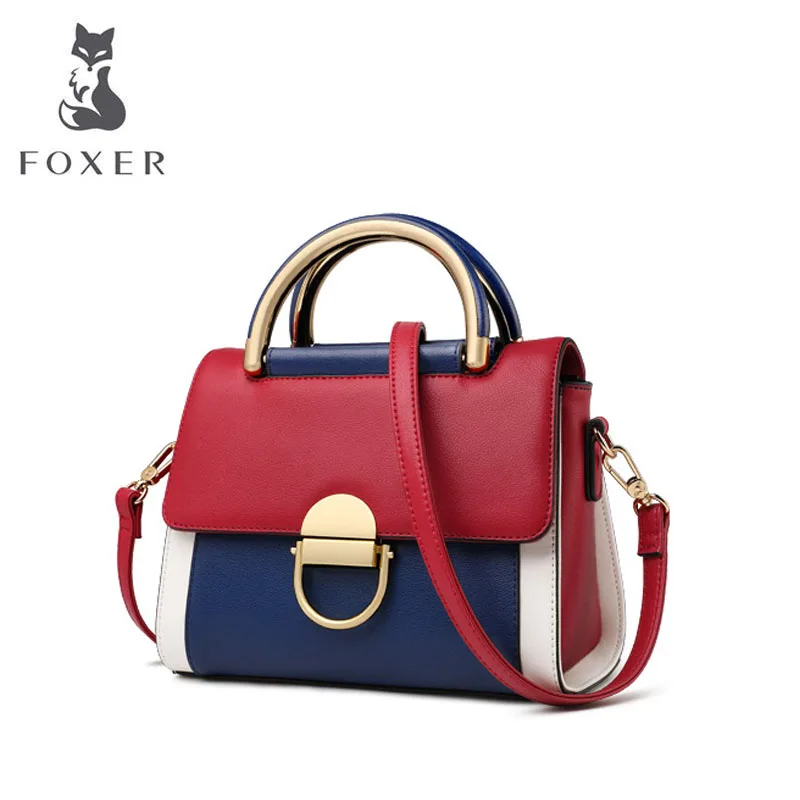 FOXER, дизайнерские сумки, известный бренд, женские сумки,, новая мода, пэчворк, роскошные сумки, женская кожаная сумка, Воловья кожа, сумки-тоут