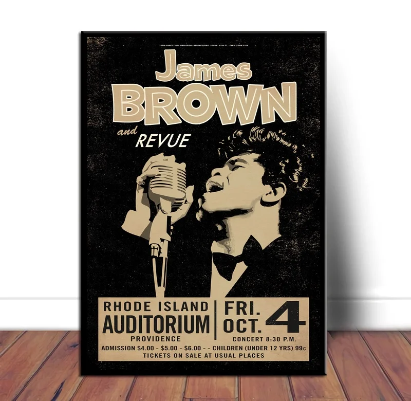 James Brown Repro Concert POSTER Rhode Island 