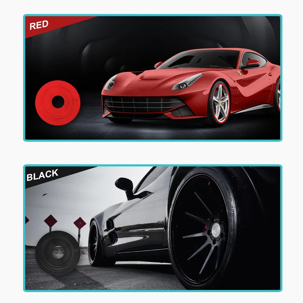 8 м/рулон ремонт Стайлинг Серебряный протектор обода колеса автомобиля резиновая