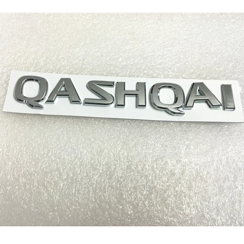 Автомобильный Стайлинг хромированная эмблема Qashqai значок буквы наклейка на