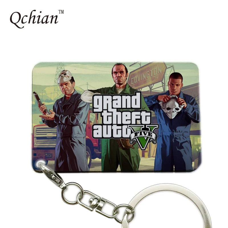 Grand Theft Auto GTA5 изысканные фотографии декоративный подвесной рюкзак для ключей