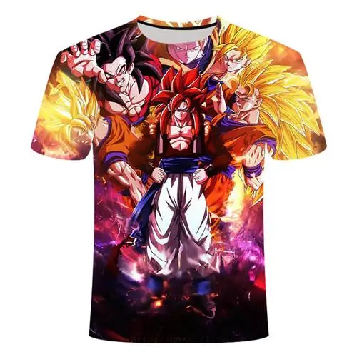 Новинка, футболка с драконом и шариком, Супер Saiyan Dragon Ball Z Dbz Son, футболка Goku Japan Vegeta, уличная, белая, Азиатский Размер 6XL - Цвет: TXK299