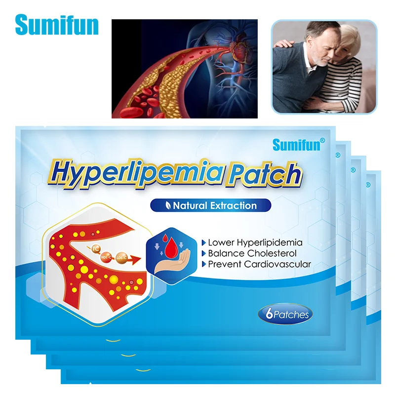 6 шт. Новый пластырь Sumifun для гиперлимии сбалансирования снижения уровня липидов
