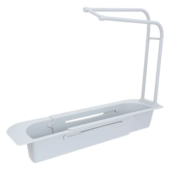 

1pc Telescopic Sink Rack Convenient Practical Holder Expandable Storage Rack