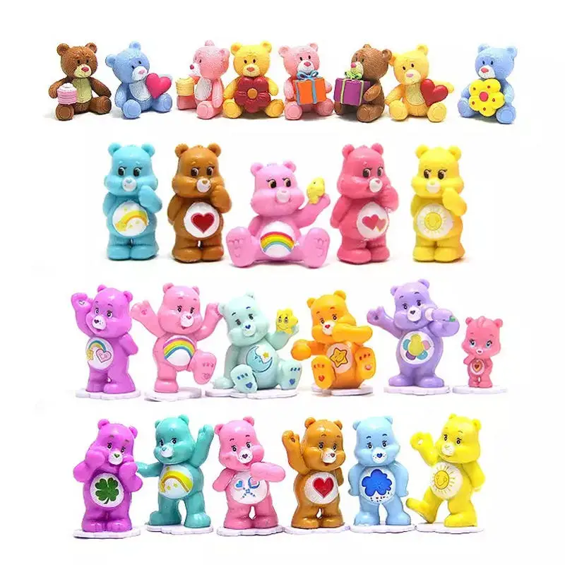 

12pcs/set 4cm Anime Kawaii Care Bears bear Best Kids model Toys PVC Action Figure Collectible Decoration Toy Dolls