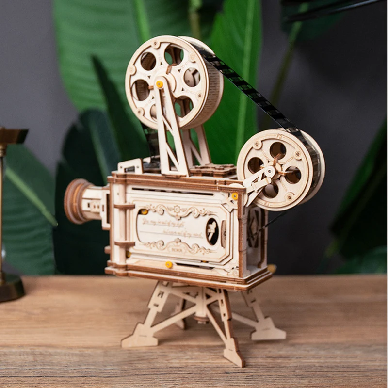 Гость старомодный проектор 3d головоломка деревянная модель Оригинальное Подарочное украшение