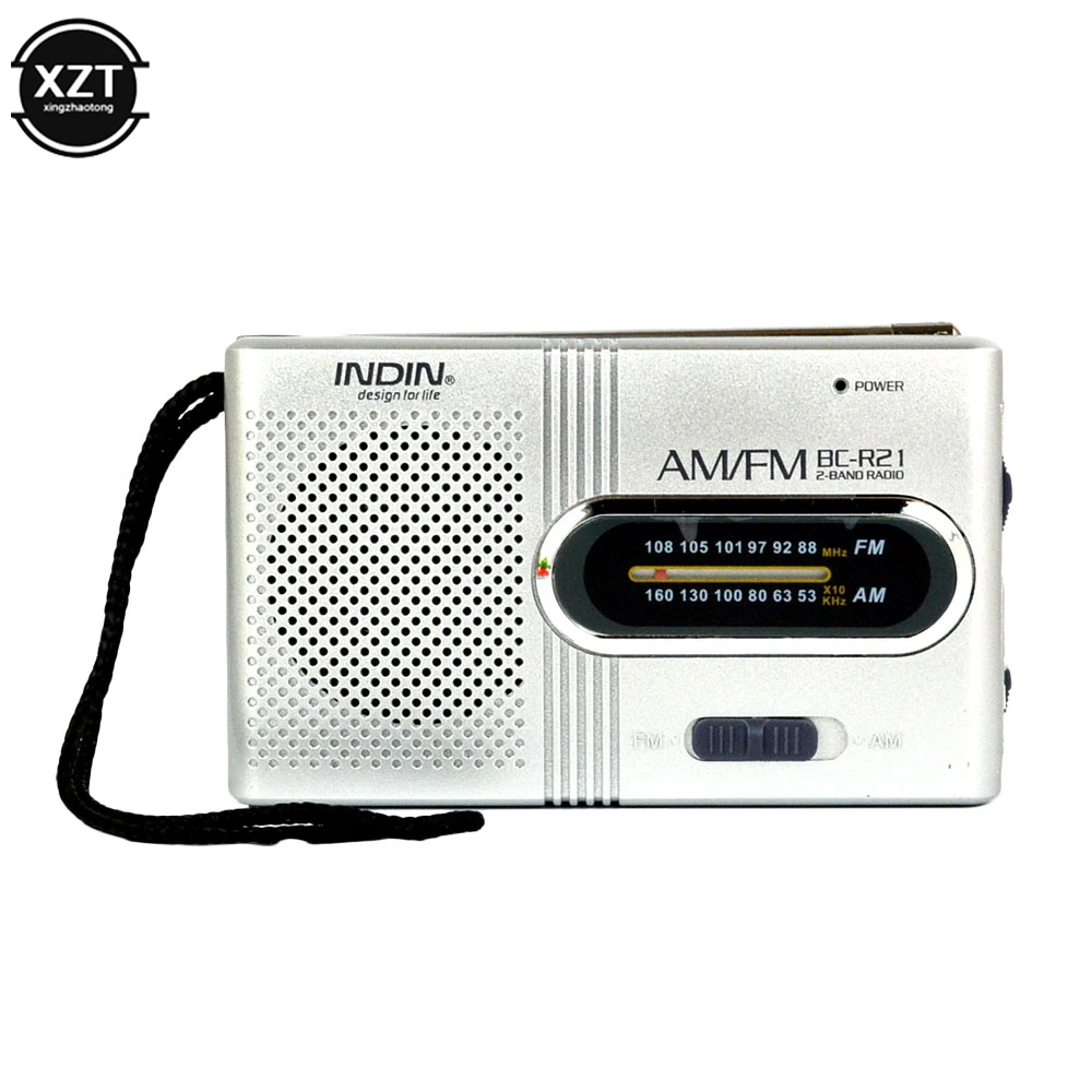 Portable Mini Radio Handheld Dual Band AM FM Music Player Speaker with ...