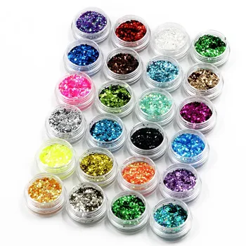 

24 Colors Nail Art Decoration Sequin DIY Manicure Accessories for Women Lady KG66