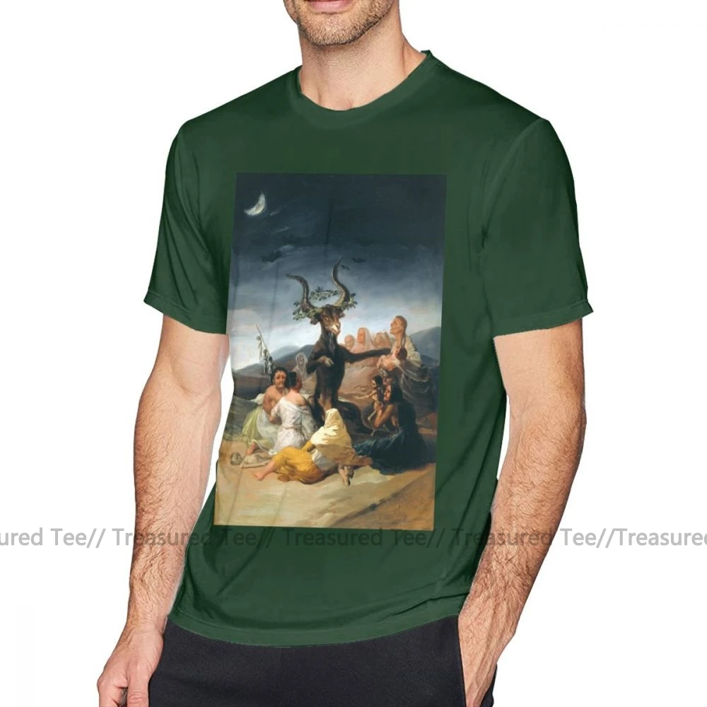 Футболка Goya, футболка Coven-Goya, 4xl, летняя футболка с принтом, 100 хлопок, забавная Мужская футболка с коротким рукавом - Цвет: Dark Green