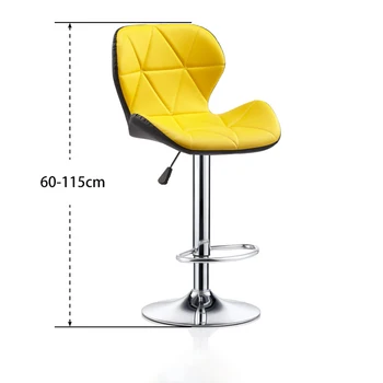 

Nordic Bar Chair Postmodern Bar Chairs warm Comfort Beauty Stool Rotating Household Modern Backrest High Bar Table Stools