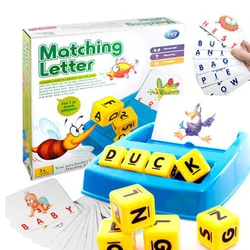 Correspondência letra jogo ortografia palavras para crianças aprender inglês língua montessori brinquedos educativos crianças