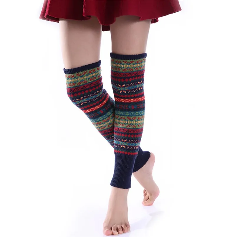 Женские Повседневные вязаные чулки Boho, гетры, свободные дышащие аксессуары для одежды 30OCT21