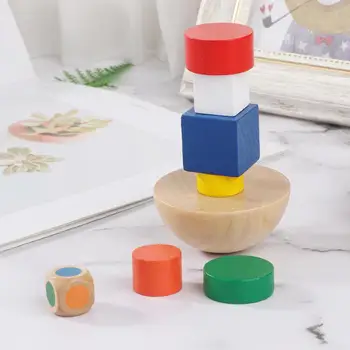 

1set Balance Puzzle Board Games for Children Montessori Building Blocks Board Game Family Party Gift Education Table Games