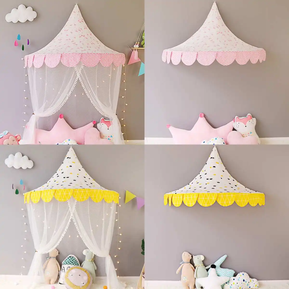 

Hot 1.5/1.2M Kids Teepee Tents Foldable children play tent Kids Room Decor Birthday Gifts Photography Props