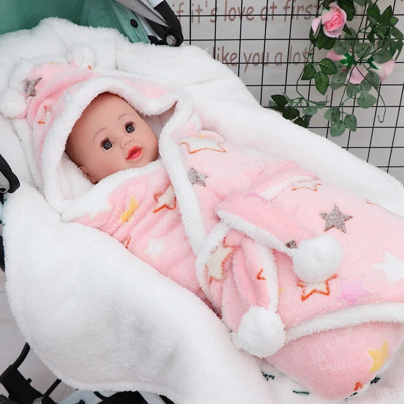 Милые детские Пеленальное Одеяло утепленный спальный мешок для малышей зимний теплый спальный мешок для малышей конверт для коляска для новорожденных спальные мешки