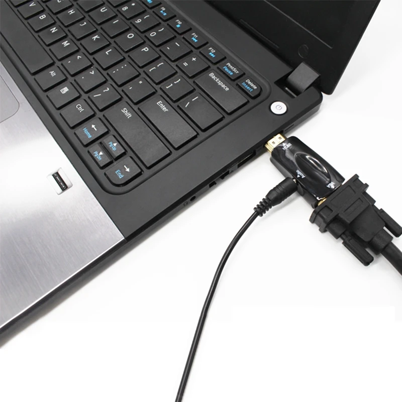 1080P HDMI Мужской к VGA Женский адаптер видео конвертер 3,5 мм аудио выход кабель горячий