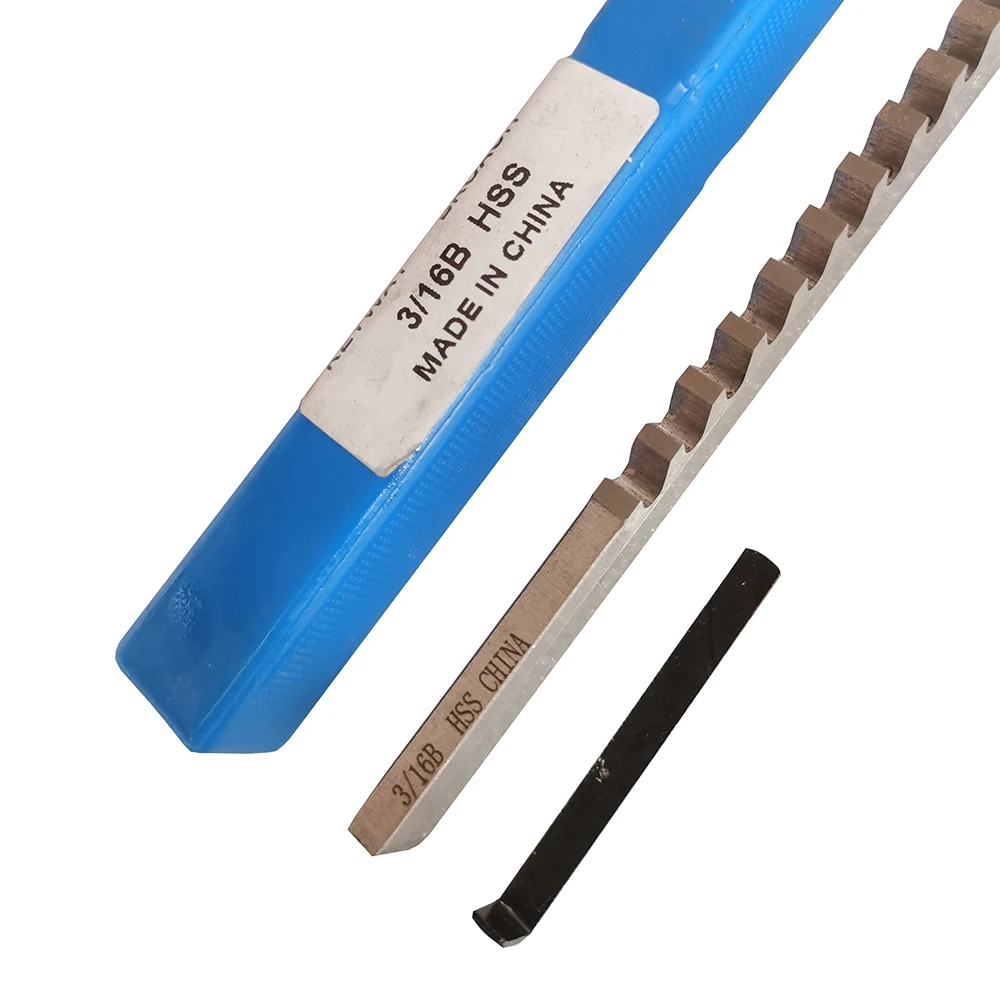 3/16 B Push-Type HSS Keyway Broach Inch Size with Shim Broaching Cutter Cutting Tools for CNC Machine