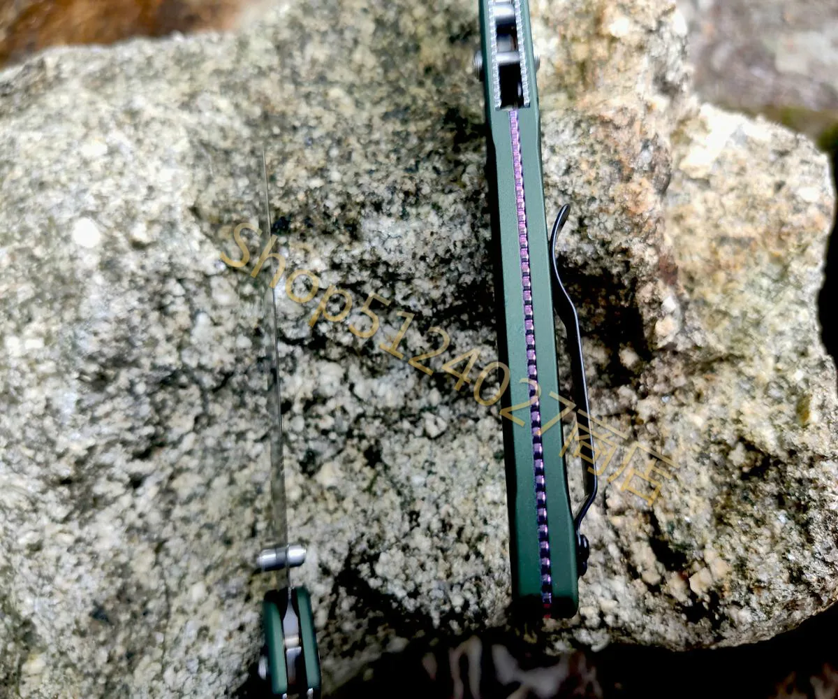 Высокое качество BM 940 складной нож 3," S30V атласное гладкое лезвие, фиолетовый анодированный разделитель titanium, зеленые алюминиевые ручки