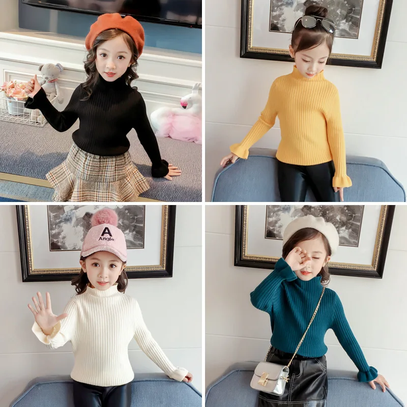 

Winter Style GIRL'S Sweater Childrenswear 2019 Autumn And Winter New Style Children Elasticity Sweater Thick Warm Coat
