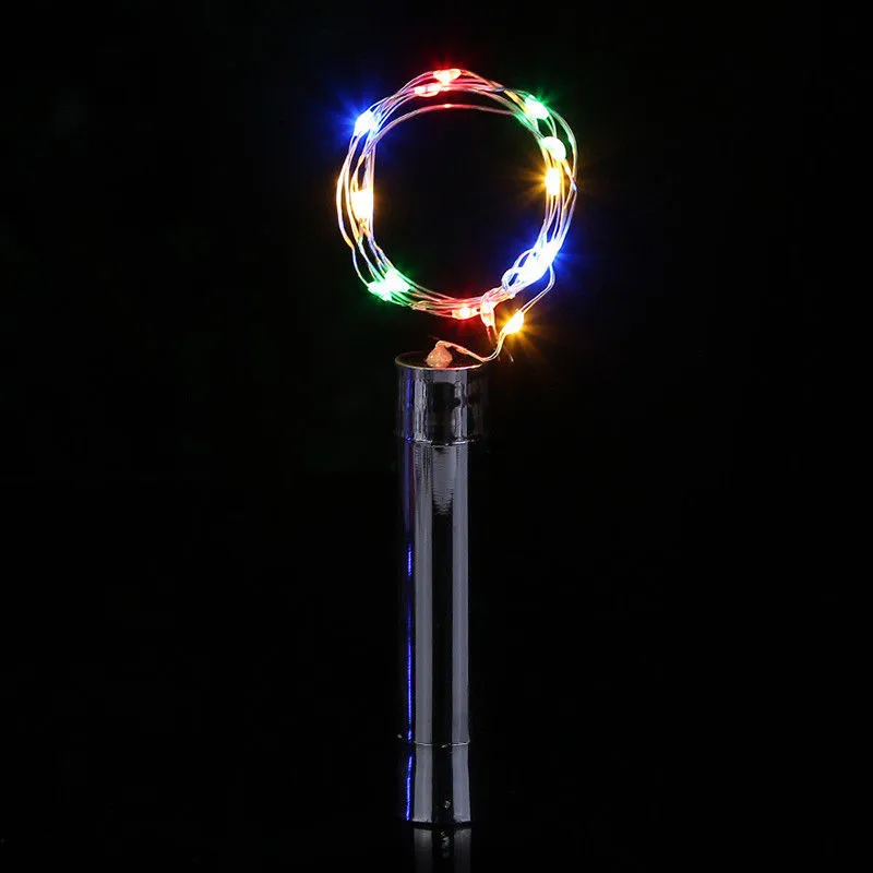 2 м 20 светодиодный светильники в форме винных бутылок с пробковым светодиод на батарейке пробковая форма сказочные мини-стринги для бара Свадебные Вечерние - Испускаемый цвет: Colorful