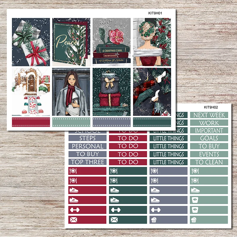 

7sheets/set Merry Christmas Weekly Label Decorative Sticker DIY Planner Diary Scrapbooking Album Stickers