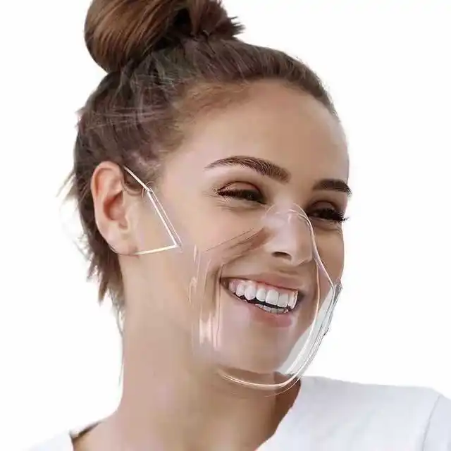 Masque en plastique transparent unisexe