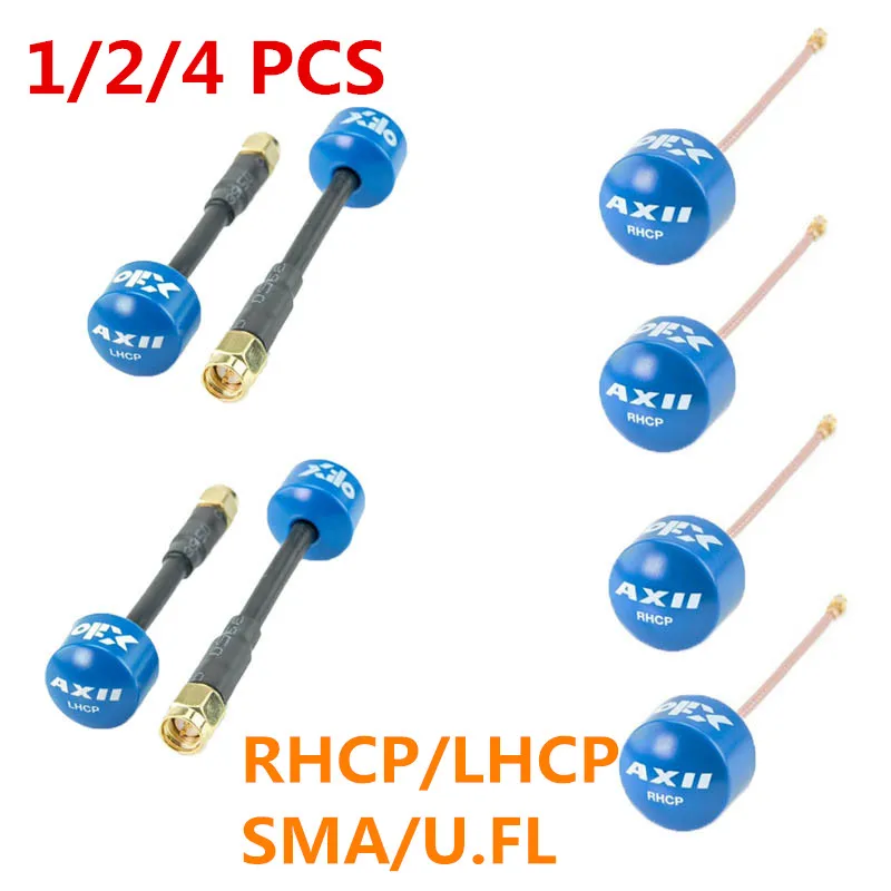 

1/2/4 PCS XILO AXII 5.8GHz 1.6dBi Gain FPV RHCP/LHCP SMA/U.FL Antenna For RC Drone Quadcopter Multicopter MultiRotor DIY Parts