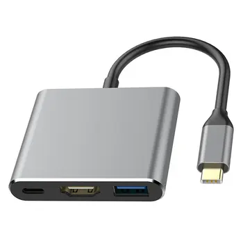 

Hub Adapter Cable Usb 3.1 Type C To Usb-C 4K Hdmi Usb 3.0 Hub Adapter Cable For Apple For Macbook Plug And Play.