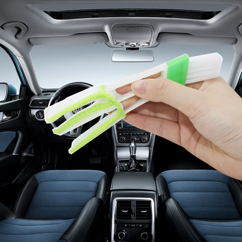 1 Pcs Long Durable 2 In 1 Double Slider Car Air-conditioner Outlet Cleaning Tool Outlet Window Cleaning Multi-purpose Brush