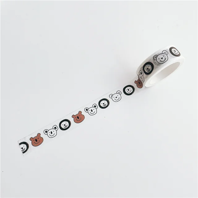15mm*5M English hand drawn style Washi Tape Masking Tape Kawaii Decorative Adhesive Tape Sticker Scrapbooking Diary Stationery 1Pc B