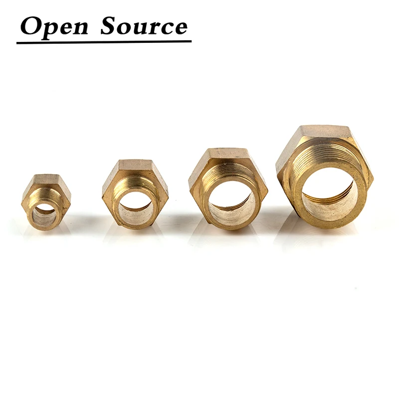 Copper M/F 1/8"1/4" 3/8" 1/2" 3/4" BSP Male To Female Threaded Brass Coupler Adapter Brass Pipe Fitting 1Pcs