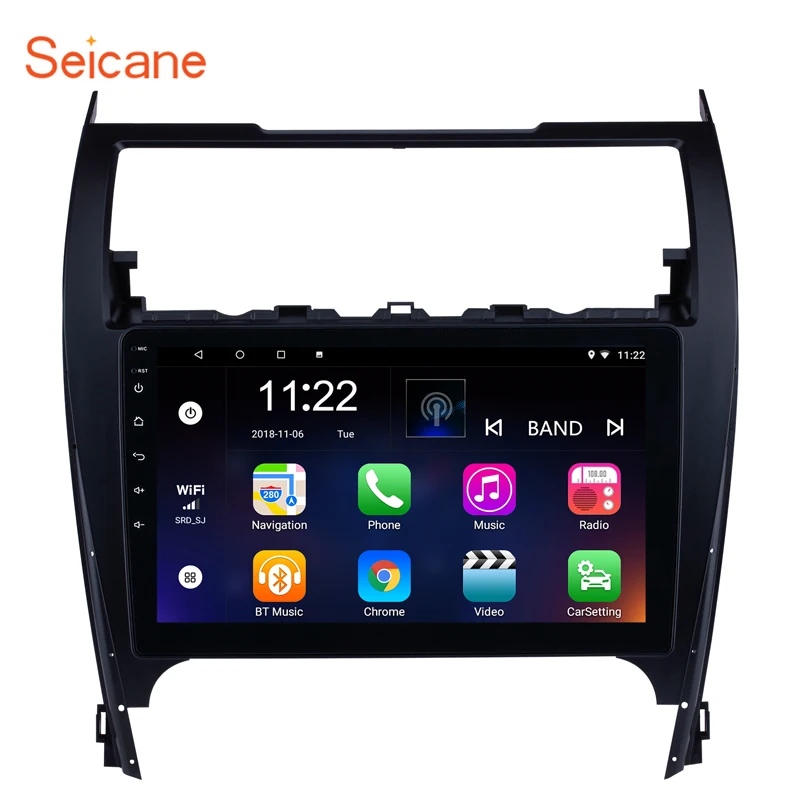 Seicane Автомобильный HD Android 9,0 мультимедийный плеер для TOYOTA CAMRY 2012 2013- головное устройство Поддержка рулевого колеса управление OBD2 DVD