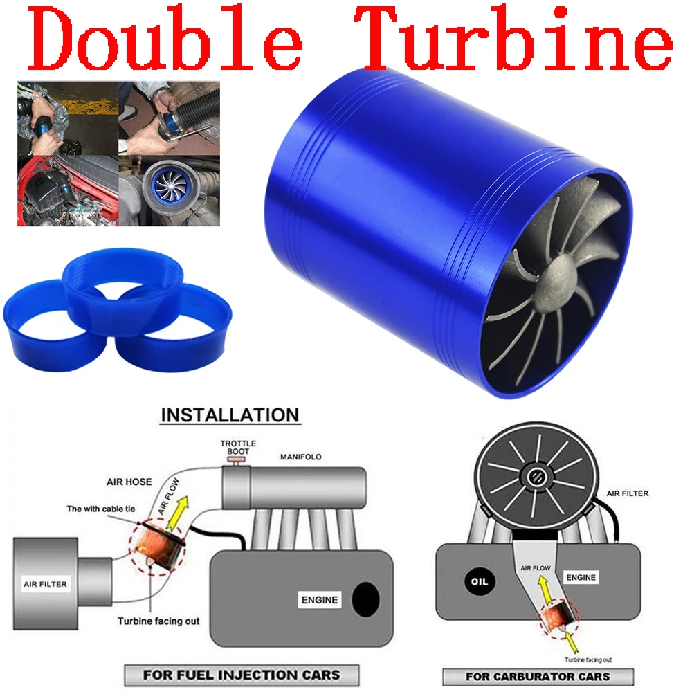 Turbine Turbolader Propeller Fan F1 Z Fuel Saver Doppelte Turboaufladung 
