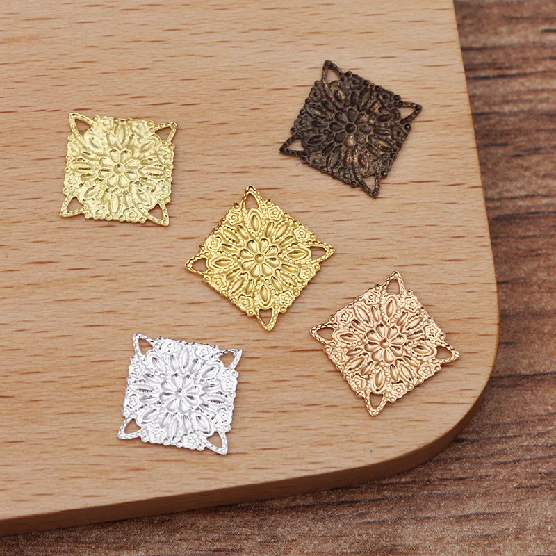 200-PCS-10mm-Metal-Copper-Sheet-Filigree-Square-Connectors-Charm-DIY-Accessories-For-Jewelry-Making (2)