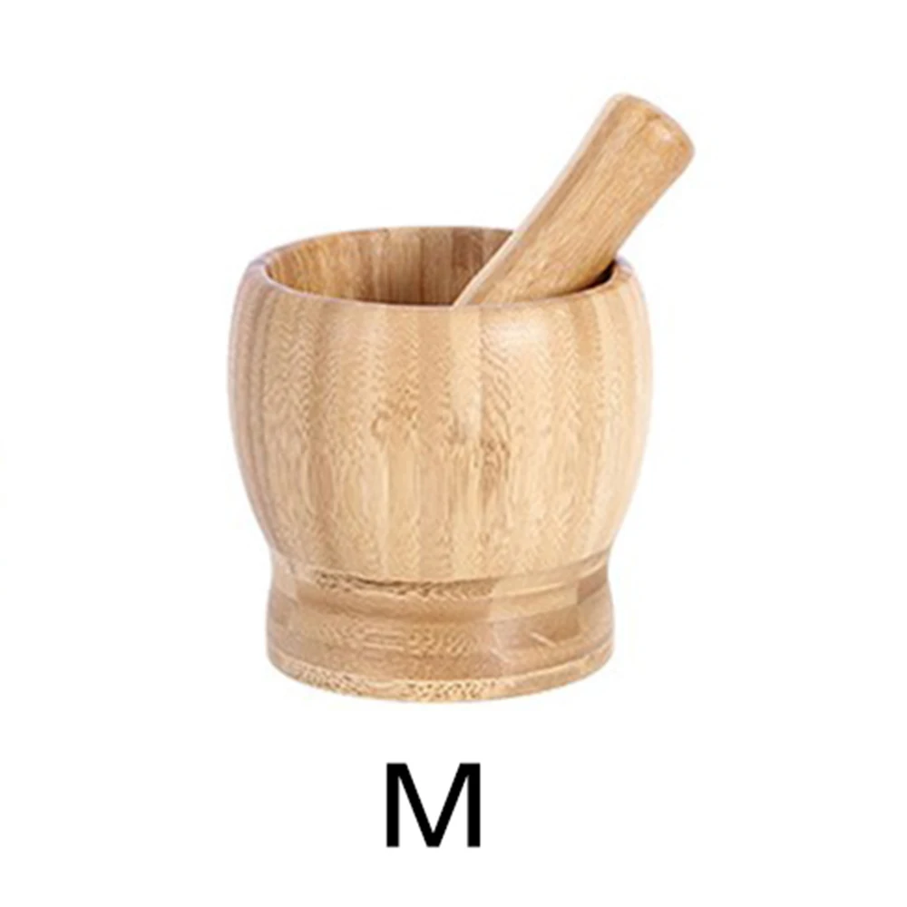 Luvitory Mortar and Pestle Set, Wooden Spice Grinder Manual Garlic Masher Pepper Press Ginger Crusher Herb Spices Grinder Set Kitchen Gadgets