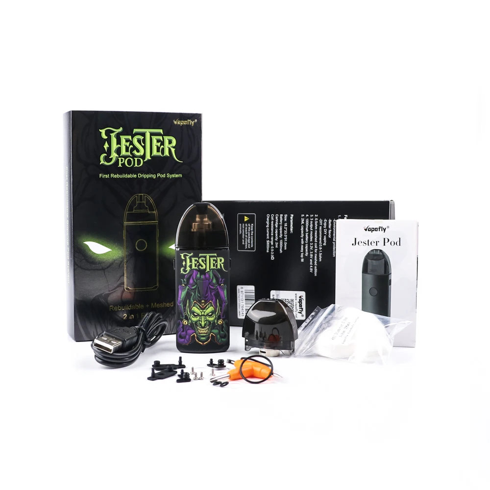 Billige Vape Pod Kit Vapefly Narr Pod Kit 1000mAh 2ml DIY Holt Tropft Pod kit elektronische zigarette vape vs null pod Caliburn