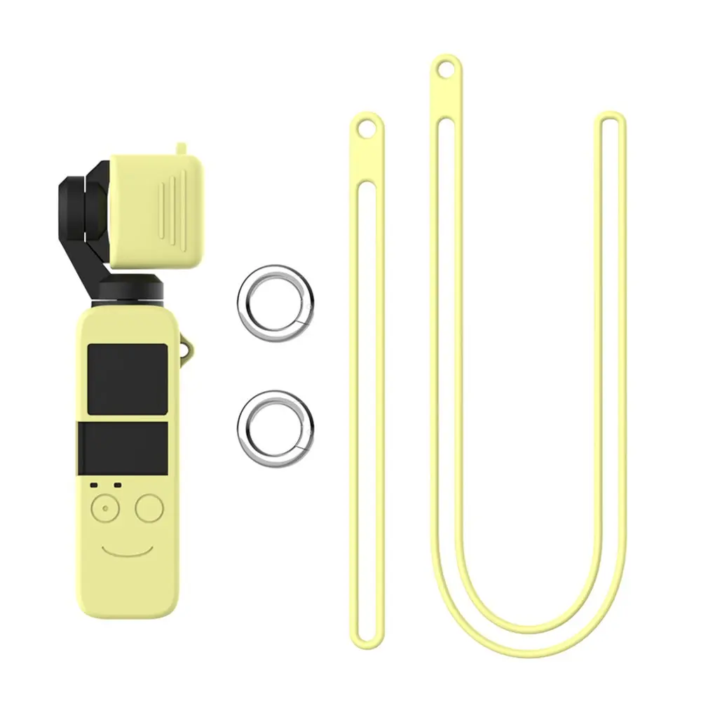For Dji Camera Silicone Case For Dajiang Osmo Lingbi Camera Case With Lens Cap+2 Iron Ring+ 2 Lanyard
