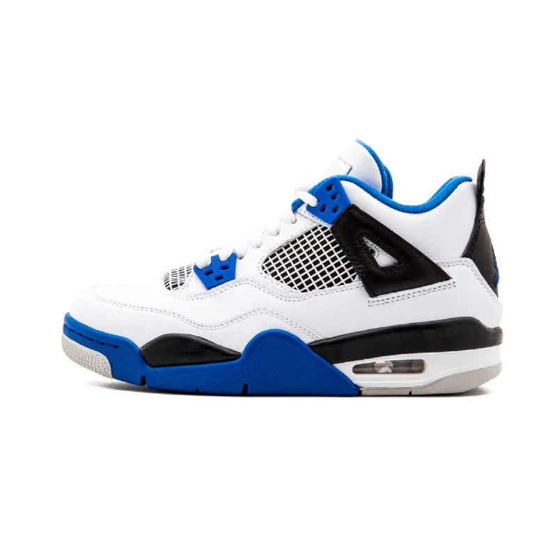 Motosports blue Мужские баскетбольные кроссовки Nrg Raptor Jordan 4 в стиле ретро, белые, Ce, мужские, t Kaws, серые, однодневные, тату, черная кошка, спортивные кроссовки - Цвет: Motosports blue