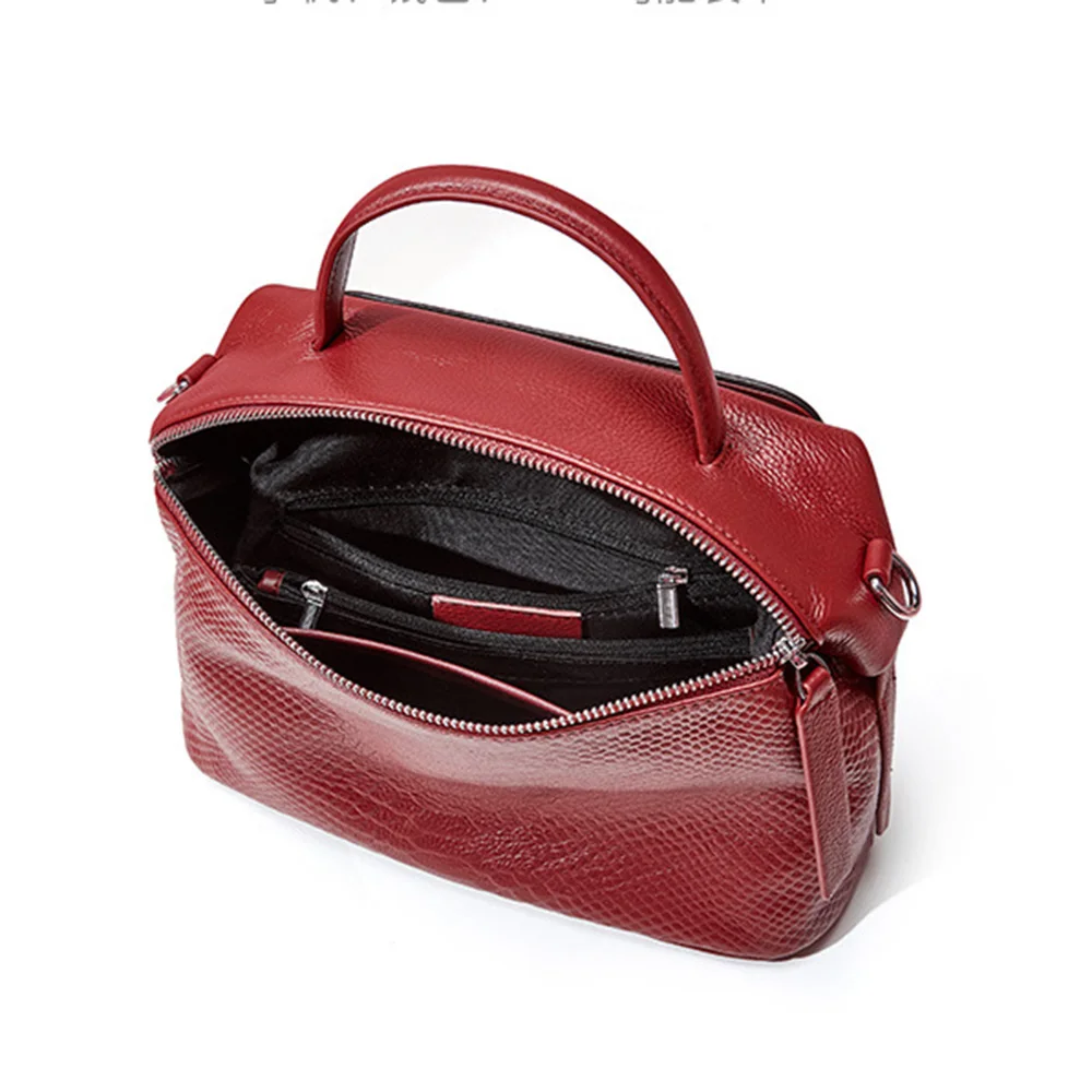 Натуральная кожа, женская сумка через плечо, Крокодиловая, первый слой, Воловья кожа, вместительная сумка, модная женская сумка через плечо