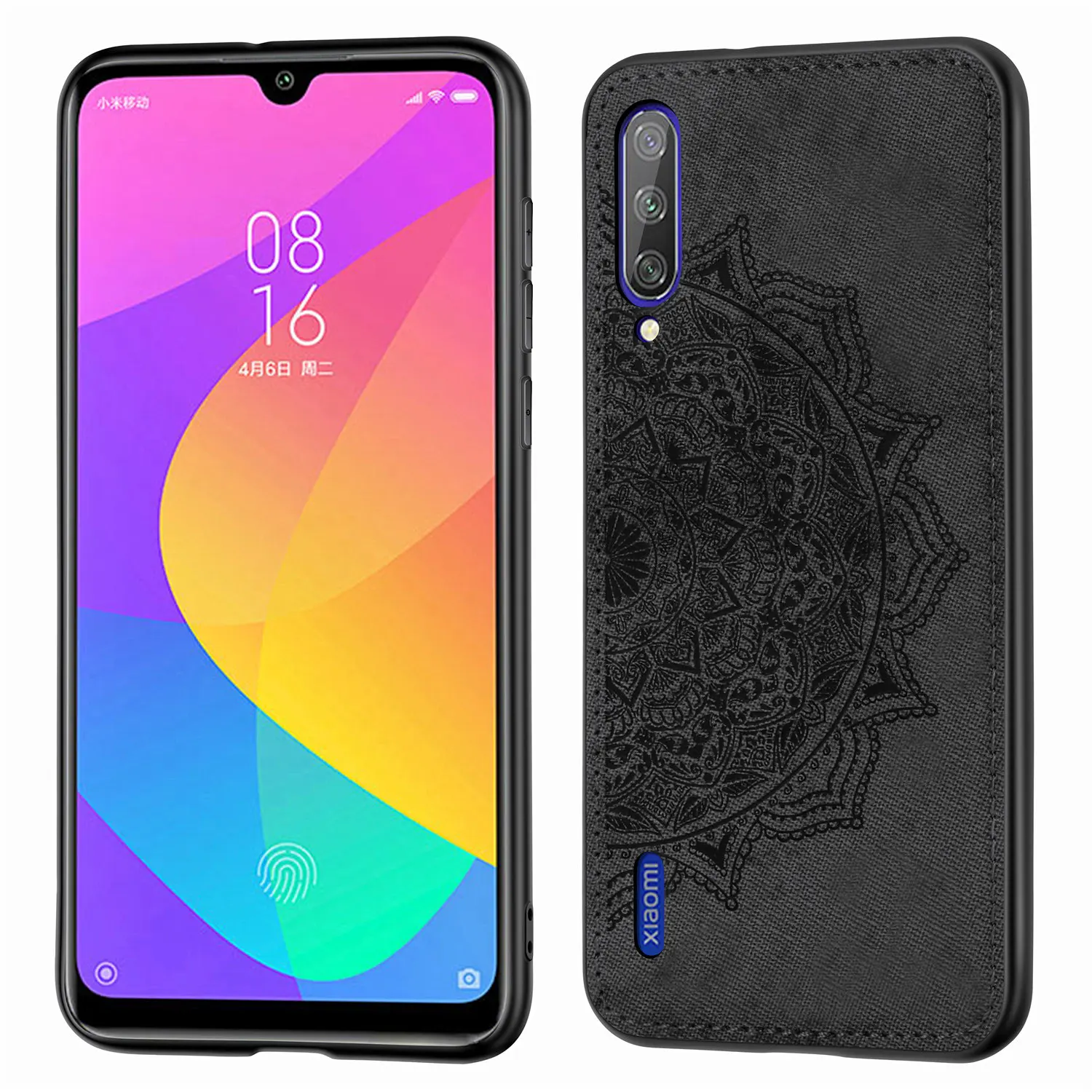 Черный Чехол для телефона Xiaomi mi A3 чехол для mi A3 Lite классическая ткань Бампер Мягкий силиконовый чехол задняя крышка для mi A 3/mi CC9 CC 9e сумка - Цвет: Черный