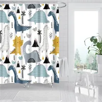 Shower Curtain Set 3D Funny Oil Painting Waterproof Polyester Fabric Bathroom  Door 180X200cm Bath Curtains 2
