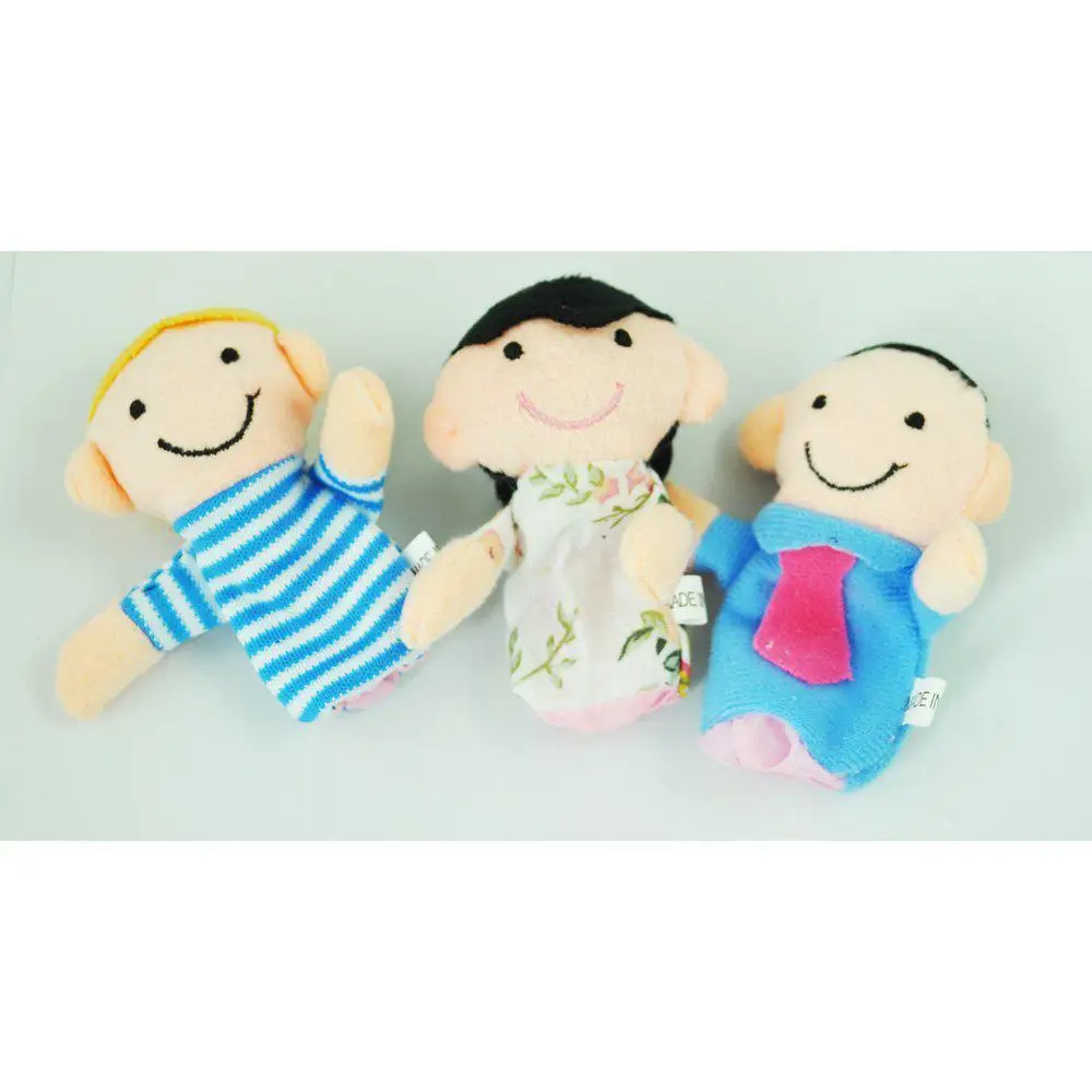 6 x пальчиковых кукол. Набор Кукол Happy family. Малыши и дошкольники любимые