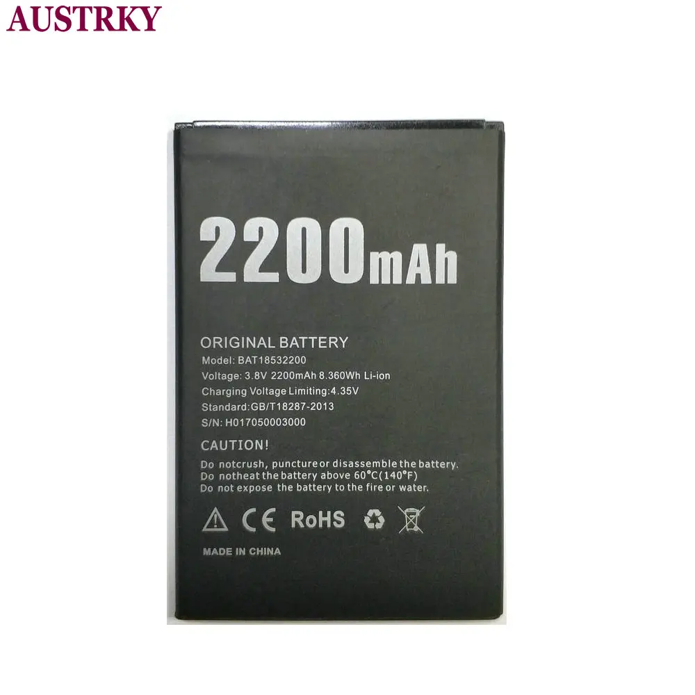 New BAT18532200 DOOGEE Battery 2200mAh Replacement Accumulators For X53 smart Phone+ in stock | Мобильные телефоны и