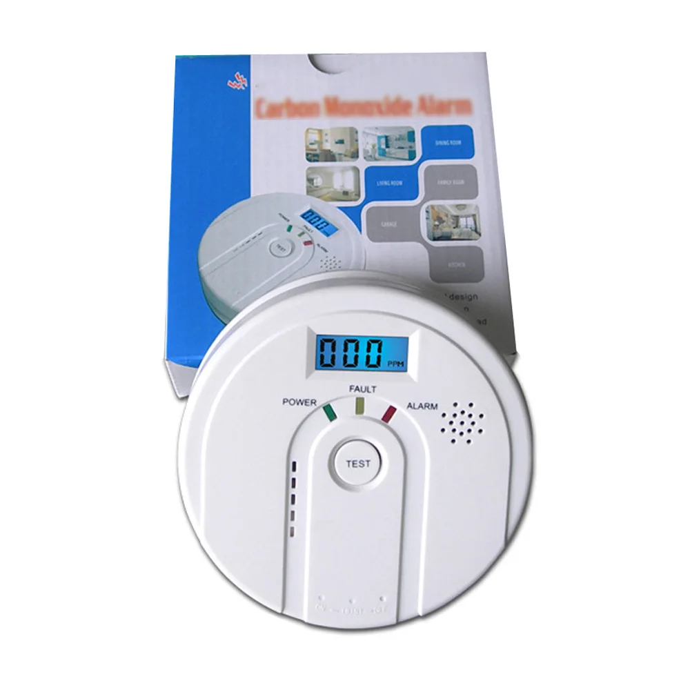 Indoor Carbon Monoxide Alarm Household LCD CO Gas Sensor Warning Tester