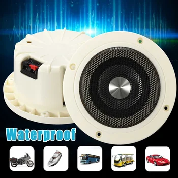 

2pcs 30W Waterproof Ceiling Speakers Waterproof Marine Stereo Audio Speakers For Boat ATV Indoor Outdoor music player