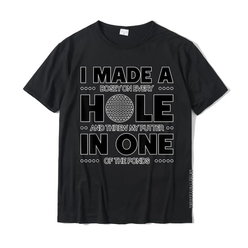 Custom Round Neck T-Shirt Summer Tops Shirt Short Sleeve Funky All Cotton Hip hop Clothing Shirt Birthday Men Top Quality Funny Golf Shirts For Men Women - Hole In One Golf Gag Gifts__MZ21675 black