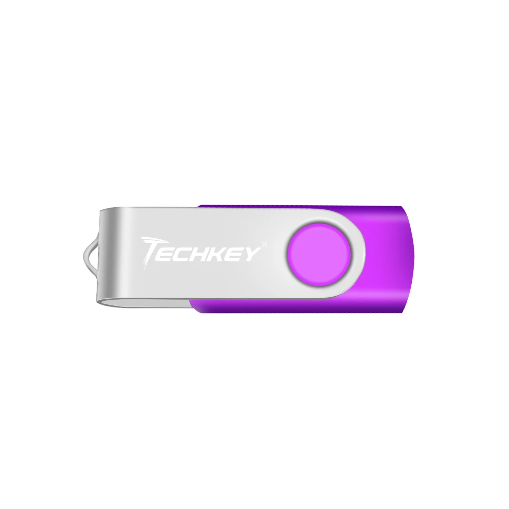 puple Techkey новейший usb флеш-накопитель 4 ГБ 8 ГБ флешка 16 ГБ 32 ГБ флешка для хранения usb флешка для телефона Memory stick - Color: puple