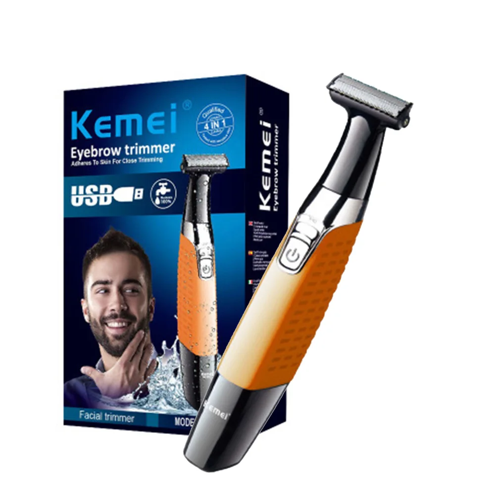 KEMEI One Blade Мужская электрическая бритва для бороды, тела, лица, электрическая бритва для мужчин, KM-1910, триммер для бритья бороды