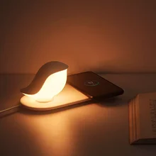 

Youpin Night Light Smart Phone Wireless Charging Lighting Lamp 2 in 1 Battery Table Light for Bedroom Bedside LED Lamps