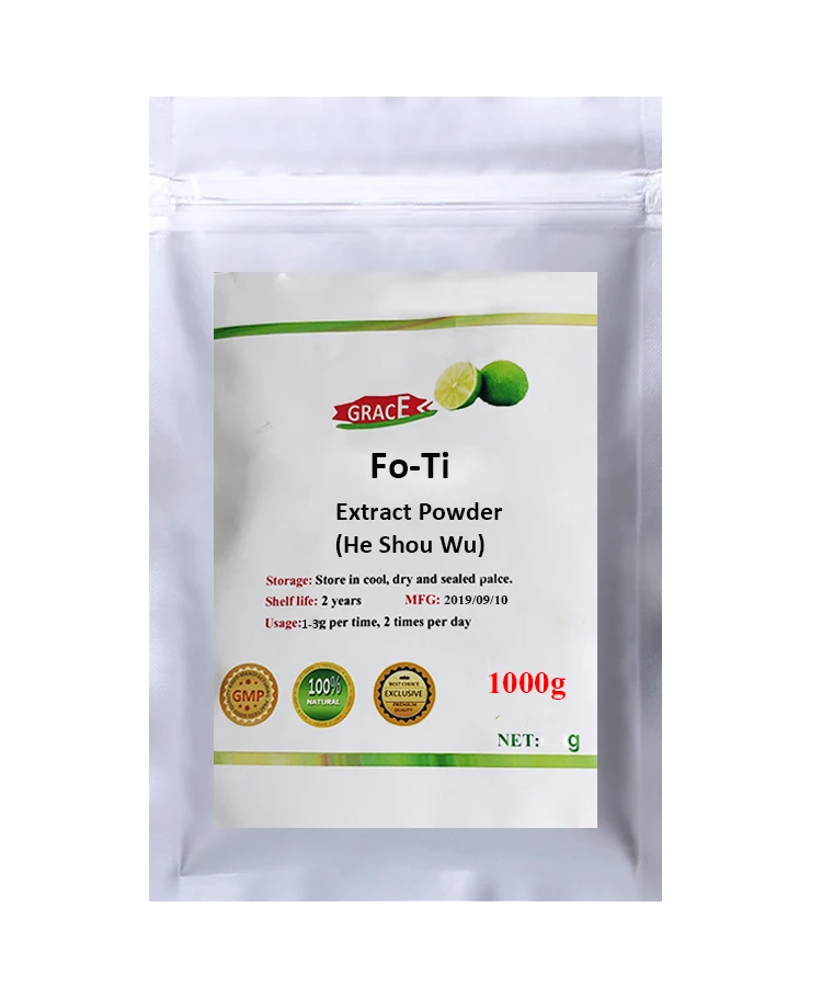 1000g Чистый порошок Fo-ti экстракт порошок, полигонум multiflorum Thunb для продвижения роста волос и питания волос - Цвет: 1000g
